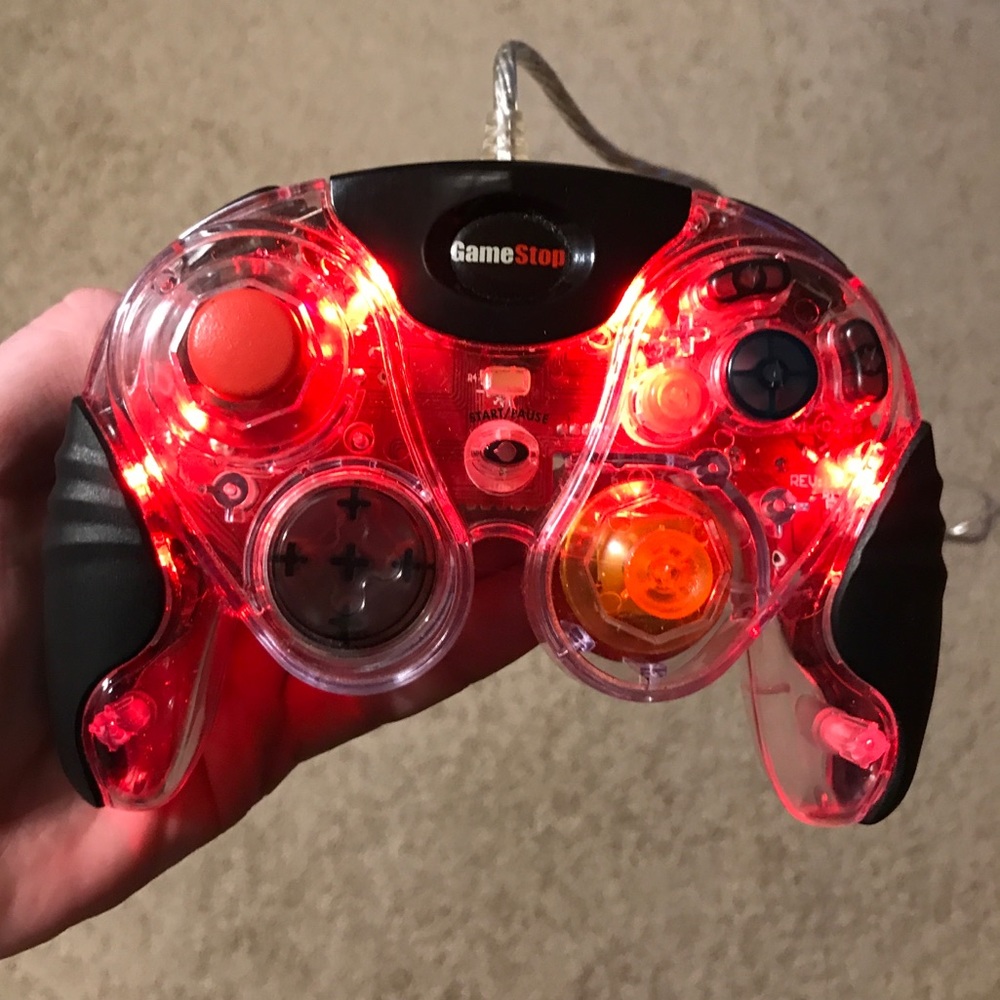 GameStop Nintendo GameCube LED Controller (RED)